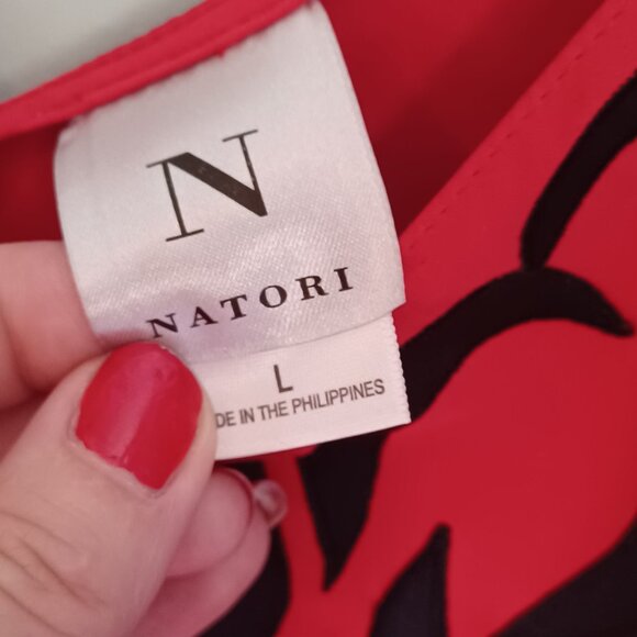 Natori Maxi Slip Dress Womens Large Red Satin Y2K Flowy Elegant Fiery Siren - Picture 5 of 8